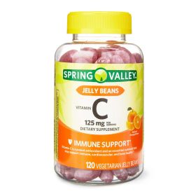 Spring Valley Vitamin C Immune Support Dietary Supplement Vegetarian Jelly Beans, Orange, 125 mg, 120 Count