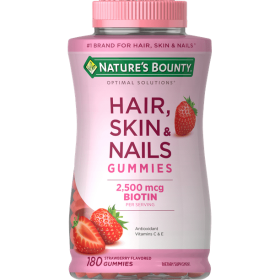 Nature's Bounty Hair;  Skin and Nails Vitamins with Biotin Gummies;  180 Count