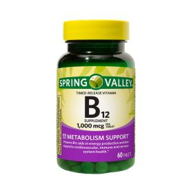Spring Valley Vitamin B12 Timed-Release Tablets Dietary Supplement;  1; 000 mcg;  60 Count