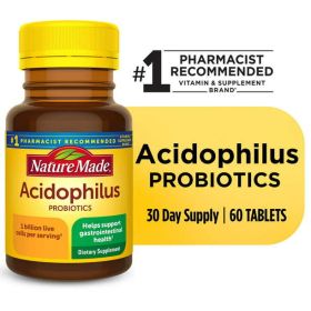Nature Made Acidophilus Probiotics 1 Billion CFU Per Serving Tablets;  60 Count
