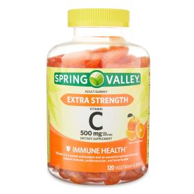 Spring Valley Extra Strength Vitamin C;  500 mg Vegetarian Gummies;  120 Count