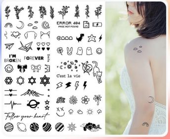 Tide Cool Herbal Juice Tattoo Stick Sexy Ins Wind Collarbone (Option: Juice 75Stickers)