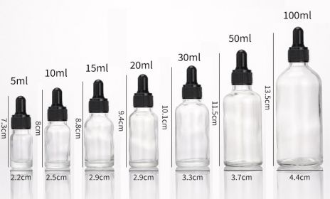 Glass Fine Oil Bottle Avoid Light Glue Head Dropper Bottle Essence Stock Bottling Cosmetics (Option: White-10ml)
