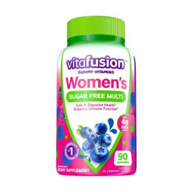 Vitafusion Women's Sugar Free Daily Multivitamin Gummy;  Blueberry Flavored;  90 Count (Brand: Vitafusion)