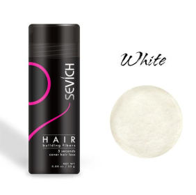Hair Building Fibers Keratin Thicker Anti Hair Loss Products Concealer Refill Thickening Fiber Hair Powders Growth (Option: White-12g)